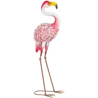Outsunny Gartenfigur Flamingo Rot