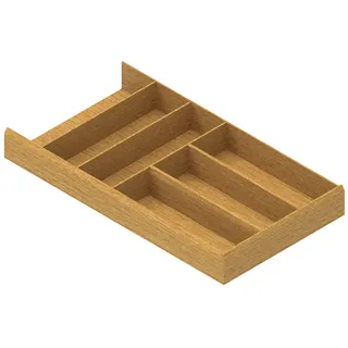 livingpoint24 Besteckeinsatz Besteckeinsatz Holz Besteckkasten Sunny 26x 47,2x 5cm Eiche natur (1 St) braun