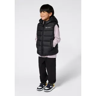 Champion Steppweste SPORTWEAR ZIP-UP HOODIE VEST Standard Fit aus Polyester, mit Kapuze, sportliches Design schwarz M (140/146)