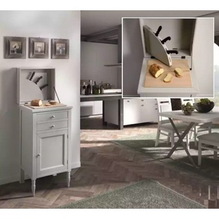 JVmoebel Küchenbuffet Designer Italienische Luxus Holz Möbel Stil Schrank Vitrine Esszimmer (1-St., 1x nur Schrank) Made in Europa weiß