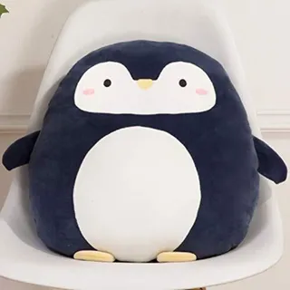 Tier Kissen Plüschtier Stofftier Kuscheltier Cartoon Kissen Süß Dinosaurier Geschenk Unisex Kuscheltier (Pinguin)