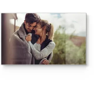 DEQORI personalisiertes Frühstücksbrett mit Foto aus Glas | klein 23x14 cm | eigenes Bild | Design Schneidebrett für Küche | antibakterielles Frühstücksbrettchen | Glasplatte & Servierplatte