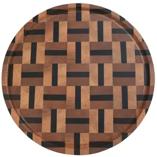 deluke OELI Schneidebrett-Set Holz 1-tlg. 28 cm Ø Braun