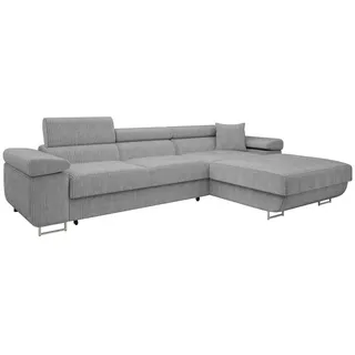 Mirjan24 Ecksofa Torezio Mini Cord, mit Bettkasten und Schlaffunktion, Einstellbare Kopfstützen, 280x170x70-90 cm Wohnzimmer, Sofas & Couches, Wohnlandschaften, Ecksofas