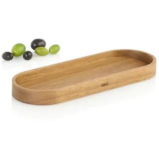 AdHoc Mühlenuntersetzer für Salzmühle oder Pfeffermühle POSTO, Zubehör für Mühlen bis 7 cm Durchmesser, 1-tlg., hochwertiges Dekotablett aus Holz 23 cm