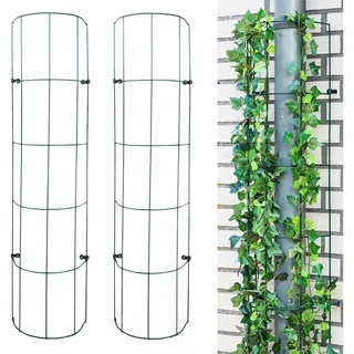Spetebo Rankgitter 2er Set Rankgitter für Fallrohre 100 cm grün Set, 2 St., Rankgitter, Halbrundes Gitter aus Stahl grün