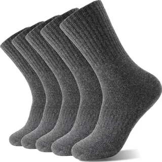 Damen Merinowolle Socken Wandersocken Dicke Thermosocken Warme Atmungsaktive Wollsocken Geschenke Wintersocken 5 Paar - Einheitsgröße