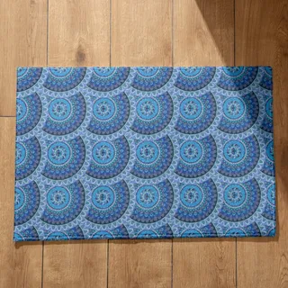 EHOMERY Fußmatten Für Außen rutschfest Fussmatte Spruch Mandala Fußmatte Innen Groß Dünn Türmatte Personalisiert Familie 50x80cm,