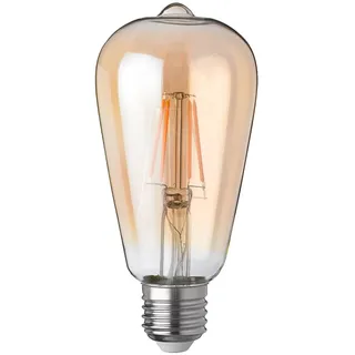 Vintage LED 4 Watt E27 Kugel Leuchtmittel Filament Amber 2500 K 280 lm DIMMBAR WOFI 9740