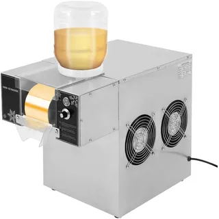 OUKANING Kommerzielle Schneeflocken-Eisbereiter Edelstahl mit 2x5L Behältern - Schneeeis-Maschine mit 8 Geschwindigkeitsstufen, Schneeeis-Rasierer für Cafés & Eisdielen (120kg/Tag)