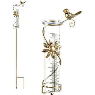 SCBOY Gartenstecker Regenmesser mit inklusive Skala für genaue Niederschlagsmessung für Hof Deck Rasen Landschaft und Gartenzubehör