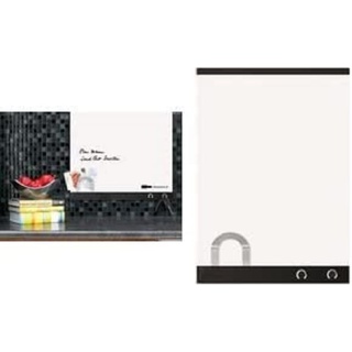 Nobo Kleines Magnetisches Whiteboard mit Notiz-Clip, Rahmenlos, Wandmontage, Hochformat oder Querformat, Zuhause/Büro, 430 x 580 mm, 1903859