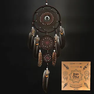 Traumfänger Dreamcatcher Handarbeit Indianer Wandbehang Home Decor Traumfänger mit Federn No.9