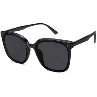 SOTOR Sonnenbrille Sonnenbrille Herren Damen Verspiegelt,Retro Vintage Groß Eckig Schwarz (1-St) Coole Klassisch Rechteckig UV400 Schutz Unisex Brille