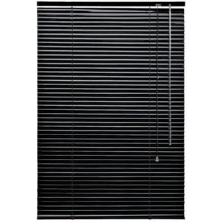 Klemmfix Alu Jalousie ohne Bohren - viele Größen und Farben - Aluminium Lamellen - Klemmträger Montage Fenster Tür - Rollo Faltrollo Sonnenschutz Jalousette (Größe 60 x 220 cm, Farbe Schwarz)