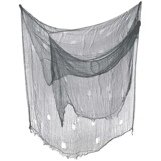 Graue Netz-tischdecke Mit Spinnennetz-motiv Für Halloween, 200 X 500 Cm