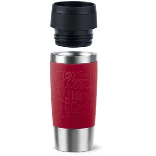 emsa Isolierbecher Travel Mug Classic 360 ml Edelstahl Rot Dunkelrot M (Medium)