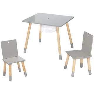 Kindersitzgruppe Holz (Farbe: Grau)