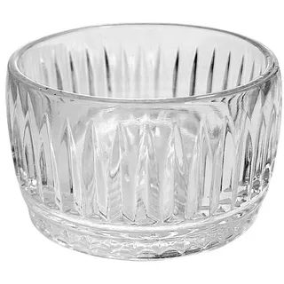 SANDRA RICH Teelichthalter Moon Glas Transparent/Weiß