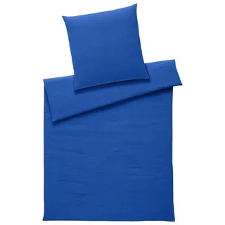 ELEGANTE Smooth Musselin Ultramarin 135 x 200 cm + 80 x 80 cm