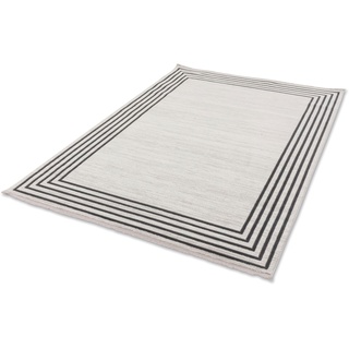 Teppich »Vercelli 231/232 Kurzflorteppich«, rechteckig, 3-D Effekt, wollig weiche Oberfläche, mit Fransen, Wohnzimmer, 16336214-0 anthrazit 9 mm