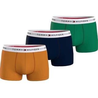 Tommy Hilfiger Herren 3er Pack Boxershorts Trunks Unterwäsche, Mehrfarbig (Rich Ocre/Des Sky/Olympic Gr), S