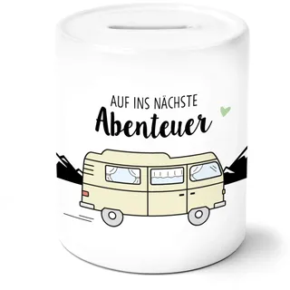 OWLBOOK® Wohnmobil auf ins nächste Abenteuer Spardose Geschenke Geschenkideen für Deine Eltern zum Geburtstag