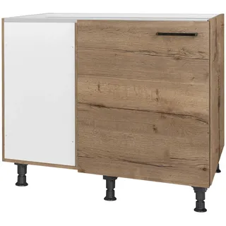 Nobilia Eckunterschrank Structura, Eiche dunkel, Holzwerkstoff, 1 Fächer, nicht einzeln stellbar, Eckteil, 125x87x65 cm, individuell planbar, Küchen, Küchenmöbel, Küchenschränke, Eckschränke Küche