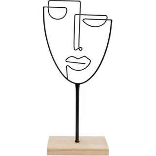 Trendline Deko Gesicht Metall 44 X 20 X 10 Cm Schwarz Deko Silhouette - Trendline
