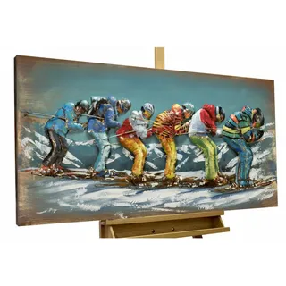Kunstloft Metallbild, Blau, Metall, 7.4x60 cm, Bilder und Zubehör, Wandbilder, Metallbilder