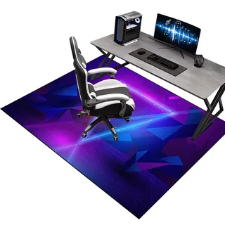 Bodenschutzmatte Bürostuhl Teppich, 120 x 150 cm Gaming Stuhlmatten, Unterlage Schreibtischstuhl, Bürostuhlmatte für Hartholzböden, Bürostuhl Unterlage für Stühle Hohe Dichte Anti-Silp Schutzmatte