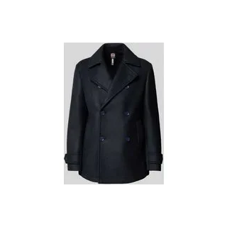 Jacke mit Reverskragen und Ärmelriegeln Modell 'Caban', Marine, $listsize[$i].replace('"','"')