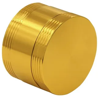 DCOU neue Design Premium Aluminium CNC Pollenfänger Mahler für Schleifer 4-teilig mit Siebgrinder Ø55mm (Gold)