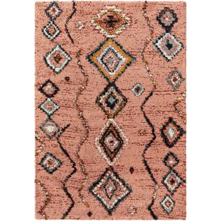 benuta Nest Hochflorteppich Gobi Rosa 120x170 cm - Berber Teppich