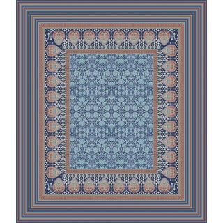 Bassetti MIRA Tischdecke - Jacquard aus 100% Baumwolle in der Farbe Blau B1, Maße: 140x170 cm - 9326075