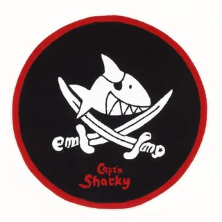 CAPT'N SHARKY Capt ́n Sharky Kinderteppich 130 x 130 cm Schwarz