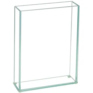 Royal Imports Royal Imports Blumenvase, dekorativer Tafelaufsatz für Zuhause oder Hochzeit, flach, rechteckig, Glas, 17,8 x 25,4 cm (B x H), transparent