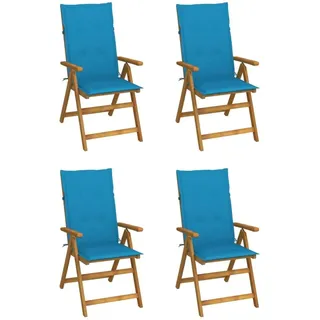 vidaXL Hochlehner 57 x 69 x 111 cm blau 4 St.