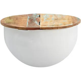 KADIMA DESIGN Couchtisch Mango Weiß 60 x 34 x 60 cm