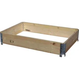 GERSO Hochbeet Holzaufsatzrahmen 80 x 20 x 20 cm Beige