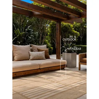 Ted Baker Allington Wendeteppich 200 x 300 cm Beige/Weiß