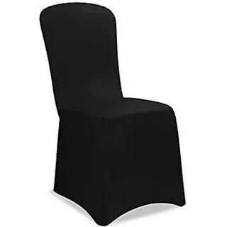 Schwarze Elastische Stuhlhussen Für Weihnachten, Hochzeiten, Veranstaltungen Und Partys – Universalform – Stuhlbezug