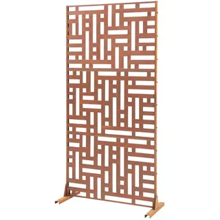 casa.pro Trennwand 180 x 90 cm Braun Stahl
