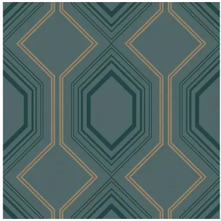 Wow Vliestapete Art Deco Chic 1005x52 cm 10 m Grün 1005