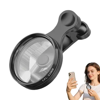 Telefon-Filterobjektiv – 52 mm Clip, kreisförmiger optischer Polarisationsfilter, Multi-Beschichtung, High-Definition-Smartphones, Kameraobjektiv für Enthusiasten, Profis, Erwachsene, Freunde