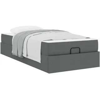 vidaXL Bettgestell 80 x 200 cm Dunkelgrau