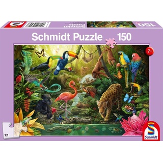 Schmidt Spiele GmbH Puzzle »150 Teile Schmidt Spiele Kinder Puzzle Urwaldbewohner 56456«, 150 Puzzleteile