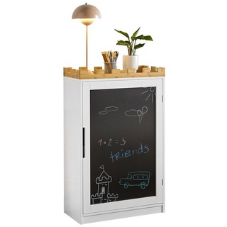 SoBuy Bücherregal KMB43, Kinderregal mit Tafel Kinder Bücherregal Spielzeugregal weiß