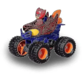 Dickie Toys PJ Masks Single Pack Eulette Mega Wheelz, inkl. Eulette-Figur, große Reifen, 1:64, 9 cm