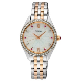Seiko Damen Analog Quarz Uhr mit Edelstahl Armband SUR542P1